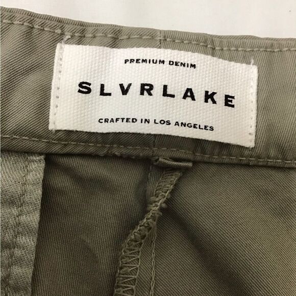 SLVRLAKE Lola Cotton Twill Wide-Leg Pants Size 12 - Picture 2 of 13